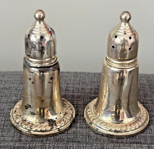EMPIRE STERLING WEIGHTED SALT & PEPPER SHAKERS-NOT POLISHED