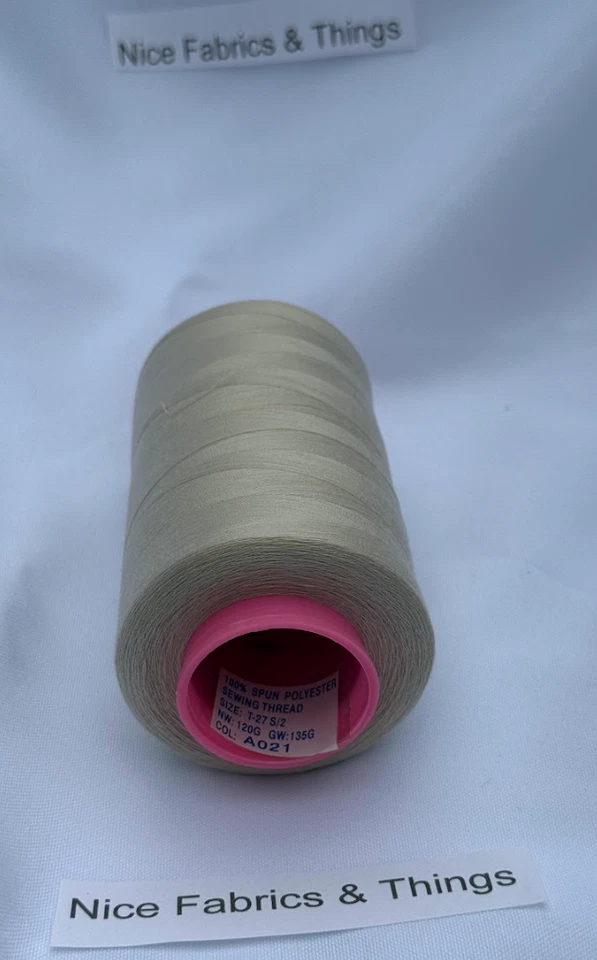 50 Spools - Light Yellow A121 Multi Purpose Sewing Thread - Image 3 of 3