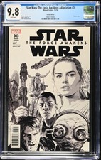 Star Wars Force Awakens Adaptation #3 (2016) Sketch Variant CGC 9.8 Y068