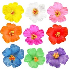 9Pcs Flower Hair Clips for Women, Hawaiian Flower Hair Clips 3.9in, Hibiscus ...