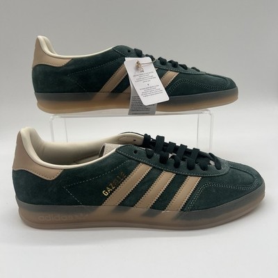 Mens Size 9.5 Adidas Gazelle Indoor Green Sandstone Athletic Sneakers JH5402 NEW