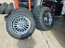 20x10 Chrome Wheels Rim W 35125020 Tires Ford Gmc Chevy Ram  6lug