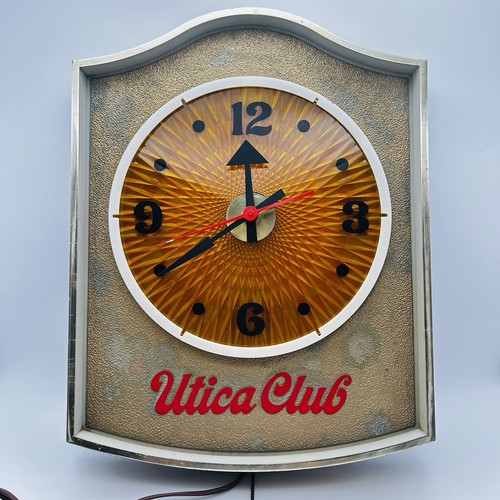 Utica Club Beer Clock Advertising *FULLY Functioning* RARE