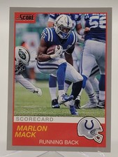 2019 SCORE MARLON MACK SCORECARD FOOTBALL CARD COLTS NFL 53 panini 