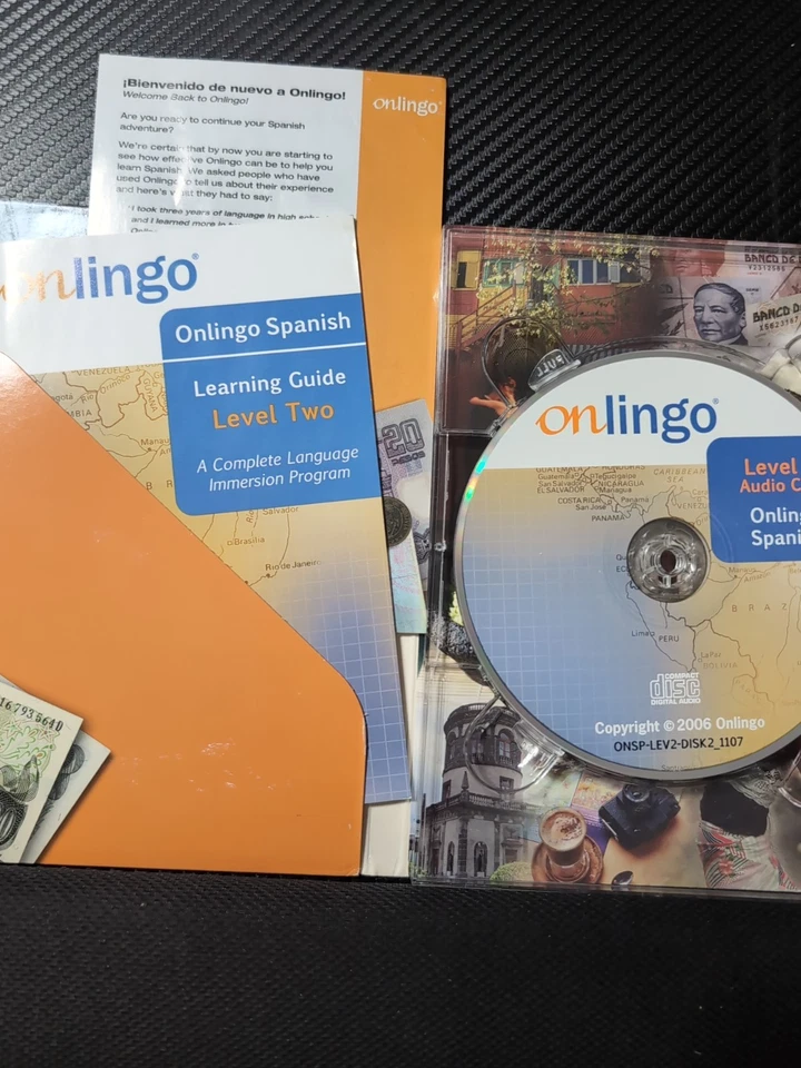 ONLINGO Spanish Level 2 CD-ROM Online Spanish + Audio CD's Learning Guide  - Image 3 of 4