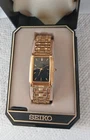 Vintage SEIKO Watch NIB Quartz Tank Style Never out of box until pictures