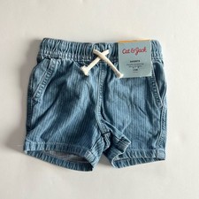 NWT Cat  Jack Pull On Shorts Blue Stripes Sz 12 mo