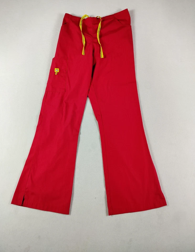 Calça esfoliante WonderWink feminina pequena vermelha enfermeira médica conjunto de 2 uniformes - Imagem 2 de 4