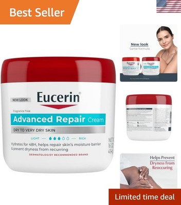 Enriched Ceramide Body Cream - 48-Hour Moisture, Fragrance-Free, 16 Oz Jar