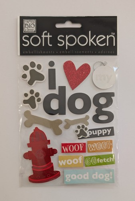 #ad I ❤️ My Dog Puppy Pet Scrapbooking Stickers By Soft Spoken $5.39