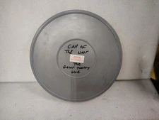 Movie film metal reel and case, 12" reel