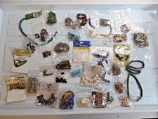 Natural Type Gemstone and Glass Beads Jewelry Making Lot 2