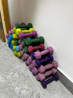 Dumbbells Assortment of weights and colours