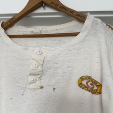 Vintage Banana Republic Henley Thermal Long Sleeve Shirt Distressed 70s True