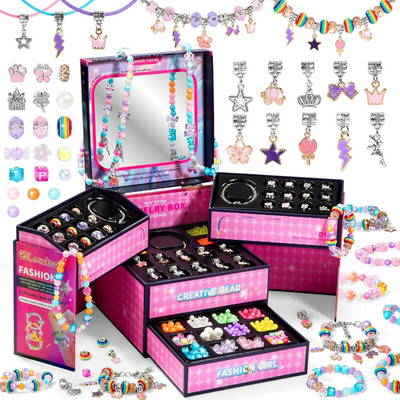 DIY Friendship Bracelet Making Kit for Girls Kids Bead Jewelry Craft Set Ages 8-