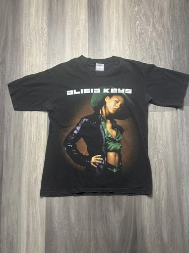 Vintage Alicia Keys Tour T Shirt Y2K RARE Rap Conce 2000s vintage concert t-shirt, vintage, size S, single stitch, B+ condition