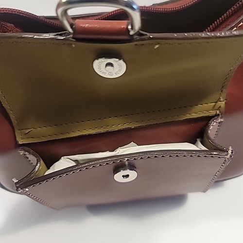 Vintage Mondani New York Brown / Burgundy, Bag Purse. New with tag. Unused. - Picture 7 of 20