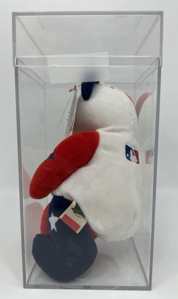 1999 MLB All-Star Game “Team MLB” Patriotic Bear TY Beanie Red White Blue US ⚾-k - Image 3 of 4
