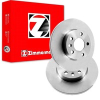 2X Zimmermann Coat Z Bremsscheiben 239Mm Voll Hinten Passend FÜR VW Golf Passat