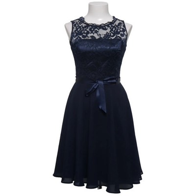 Swing, Cocktailkleid, Größe: 34, Blau, Blumen, Damen #jhb