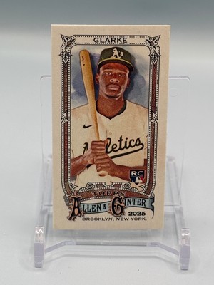 Denzel Clarke Athletics 2025 Allen & Ginter Topps 24/25 RC Brooklyn Back