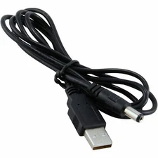 USB To DC 5.5mm x 2.1mm Plug DC Power Supply Socket Cable Cord For Lamp Fan Toy