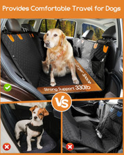 Meowant Dog Car Seat Cover for Back Seat, Waterproof Seat Cover Hammock Safe