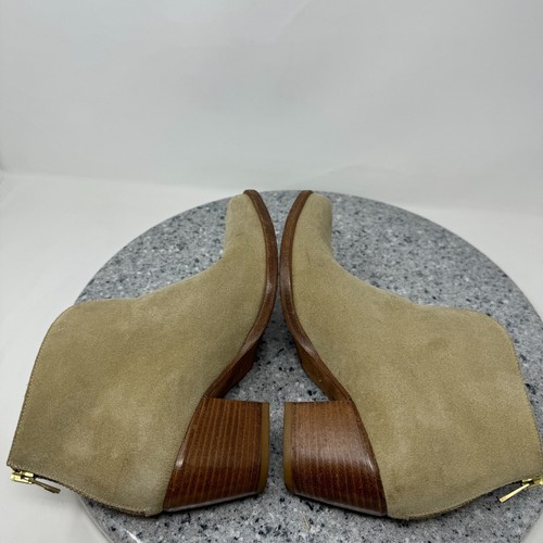 Vince Boots Womens 6.5 Havana Notch Suede Ankle Booties Tan Leather Pointed Toe - Picture 13 of 22