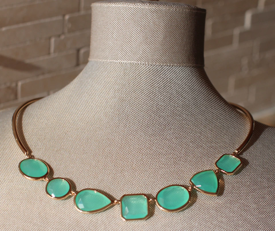 Collar Kate Spade Vegas Jewels COLLAR FACETAS Fremont Verde Turquesa ELEGANTE Foto 4 de 4