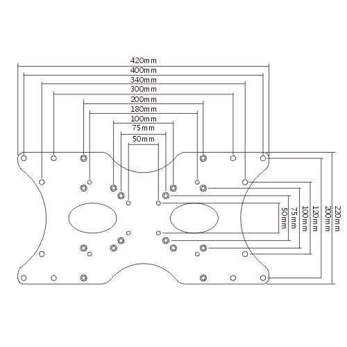 400x200 200x200 VESA TV LCD LED Wall Mount Mount Adapter Extender Bracket Plate - Picture 2 of 2