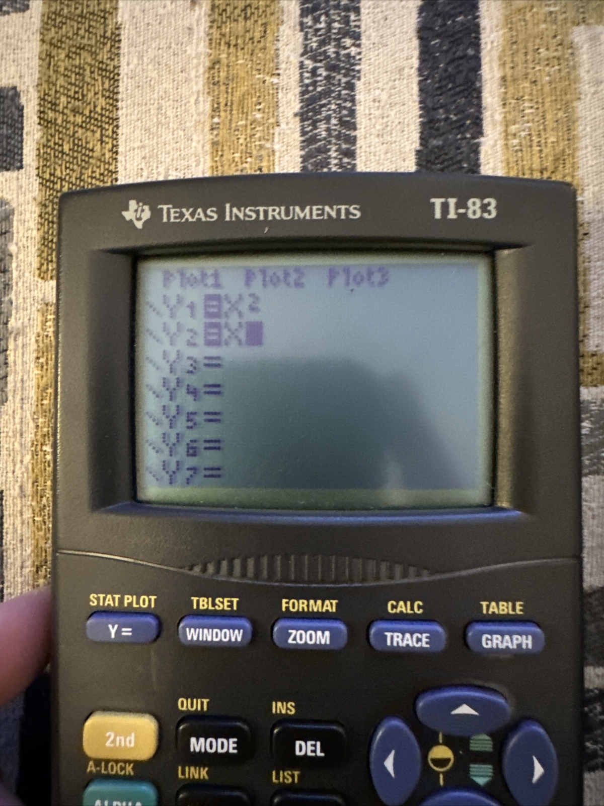 Yti83 TI-83 Graphing Calculator, +cover, And BATTERIES! Texas Instruments