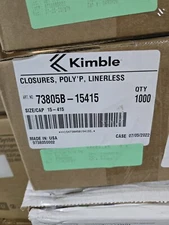 1000 Kimble Chase 73805B-15415 Caps Linerless Polypropylene Screw Thread