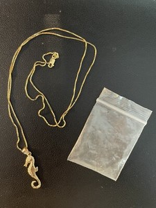 [SALE] Rare Supreme Necklace Gold Seahorse Pendant Chain 14k Gold 2016ss