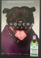 Vintage Postcard Tanqueray Gin - Happy Dog