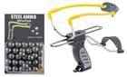 High Velocity SlingShot Hunting Package  30pc Metal Ammo Auto Feed System Black