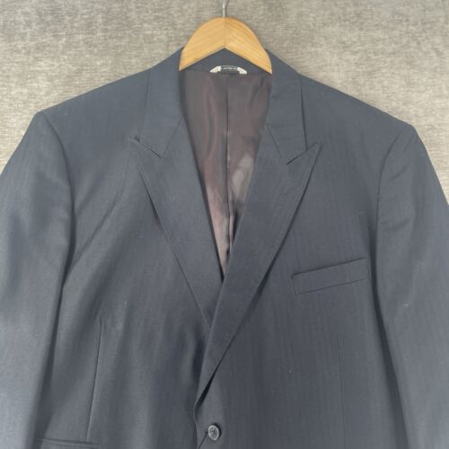 G Valentino Men’s 2 Button Wool Silk Single Breasted Blazer Size 56L Italy NEW - Picture 2 of 15