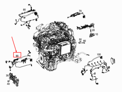 MERCEDES-BENZ S W222 ENGINE WIRING HARNESS A6561506500 for sale 