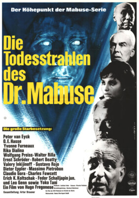 Die Todesstrahlen des Dr. Mabuse ORIGINAL A1 Kinoplakat Peter van Eyck / DEGEN