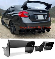 G2 Black Center Splitter Spoiler Diffuser Fit 15-21 Subaru WRX STI Rear Bumper