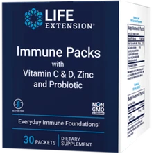 NEW! Life Extension Immune Packs With Vitamin C & D Zinc and Probiotic - New!