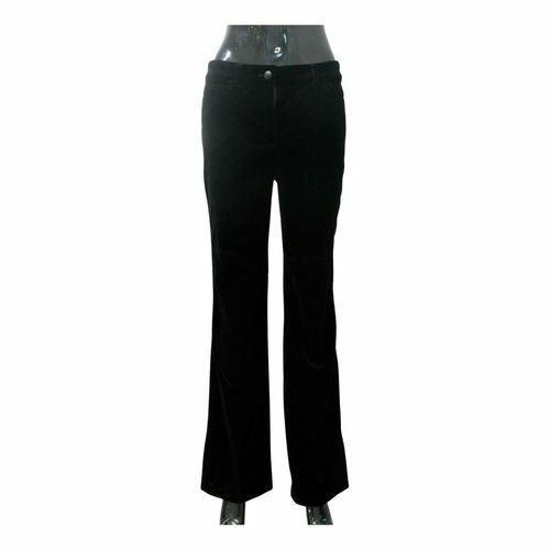 Escada Donna Pantaloni a Zampa Nero Taglia 38 Pantaloni Corti Vita Alta  Chino | eBay