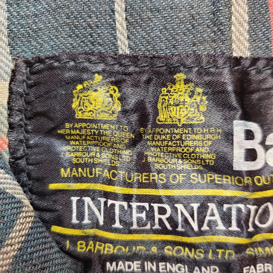 Traje Internacional Barbour M12 C34 Para Hombres S Chaqueta de Cera Verde De Colección Despacho Paseo Foto 3 de 4