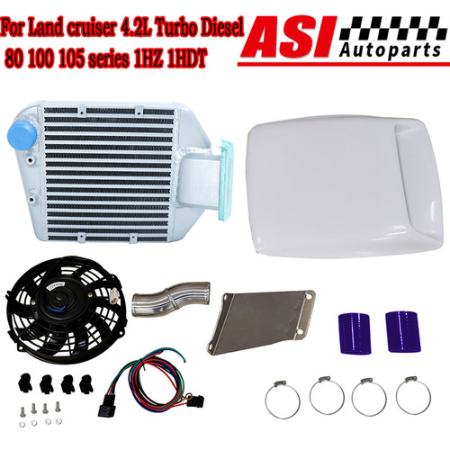 Top Mount Intercooler Kit For 4.2L Toyota Landcruiser 80 100 105 Series 1HZ 1HDT - Picture 7 of 14