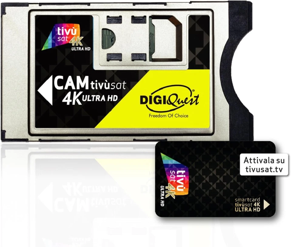 DIGIQUEST CAM Tivùsat 4K Ultra HD certificata | Accesso ai canali HD e 4K |