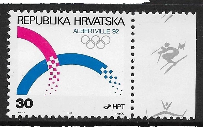 Juegos Olímpicos en excelente estado nunca abisagrado/estampillada sin montar o nunca montada Sellos croata