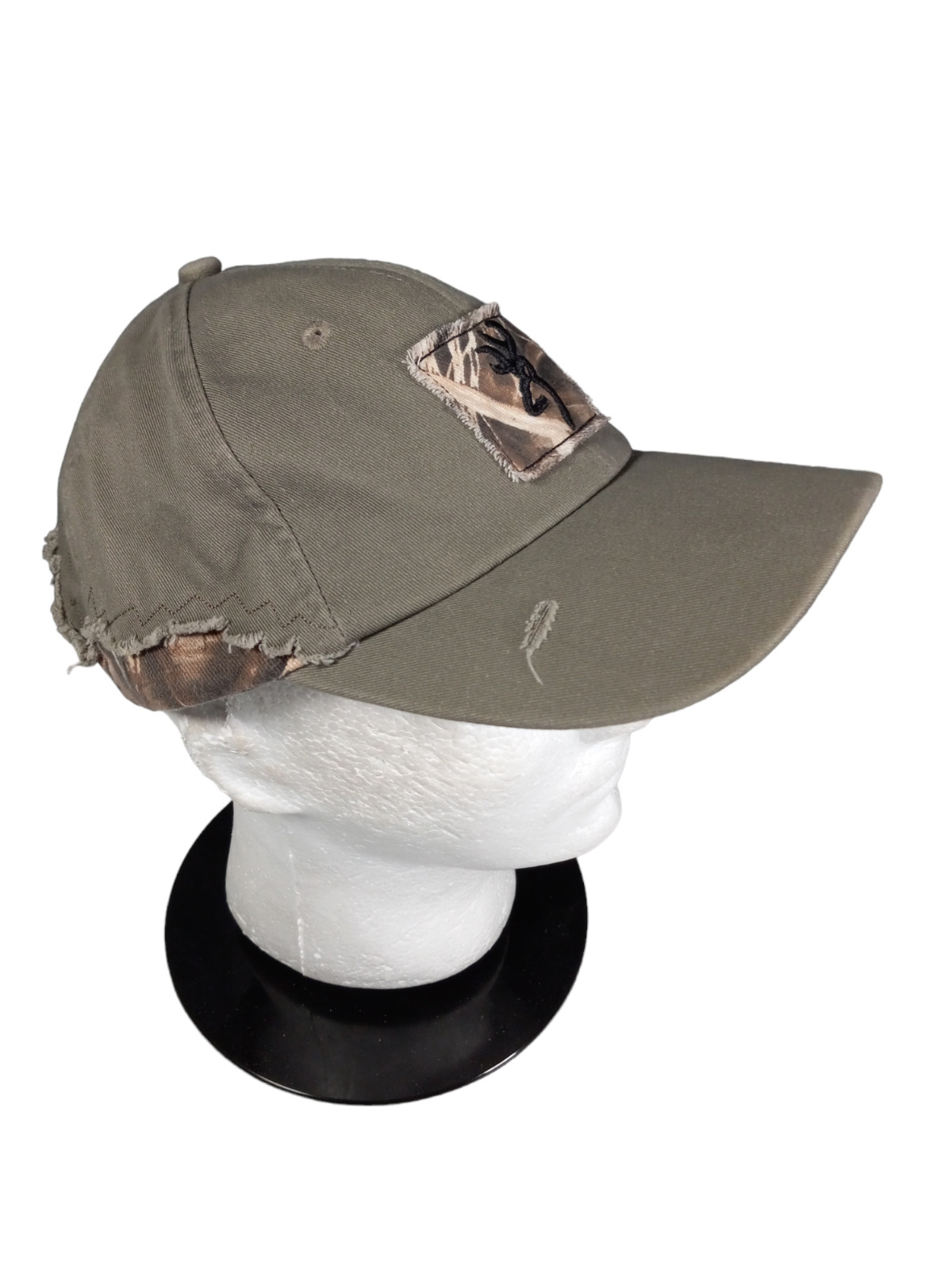 Browning Hat Baseball CapStrapback OSFA Gray Dist… - image 3