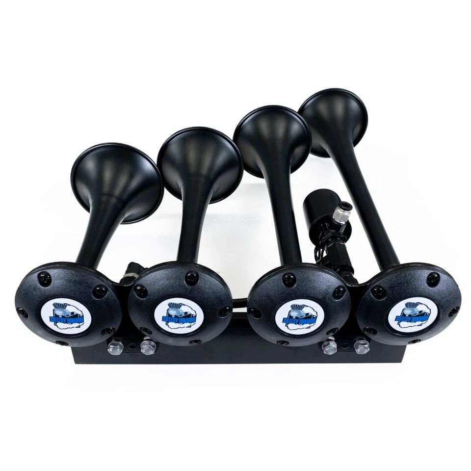 HornBlasters 4-Chime Stealth Bocina de Aire Negra - 12 Voltios - Línea de Aire 1/4" Foto 3 de 3