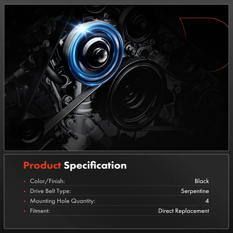 Equilibrador armónico de motor para Mitsubishi Galant 1996-2004 L4 2,4 L V6 3,0 L V6 3,8 L Foto 3 de 4