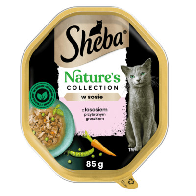 Sheba Nature's Collection 85g Lachs Grünem Erbsen in Sauce Nassfutter Für Katzen