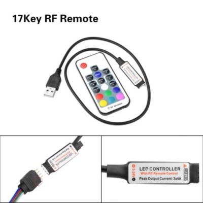 USB RGB Controller 5V 3/17/24Keys Fernbedienung Led Dimmer für 5V RGB LED Strip